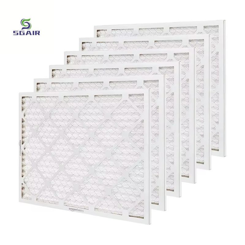 20x25x1 এইচভিএসি প্রাক এয়ার ফিল্টার কার্ডবোর্ড এসি চুলা জন্য pleated প্যানেল